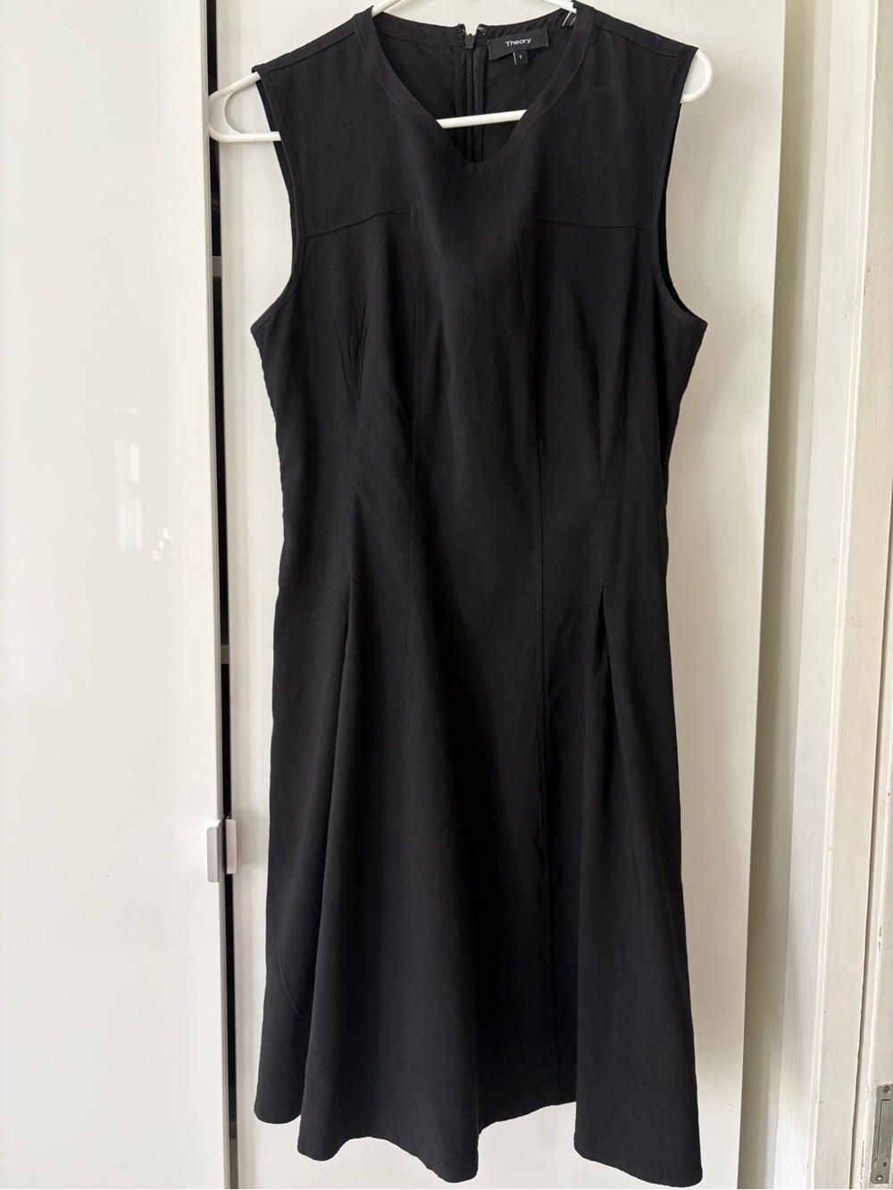 Theory Black Sleeveless Midi Dress